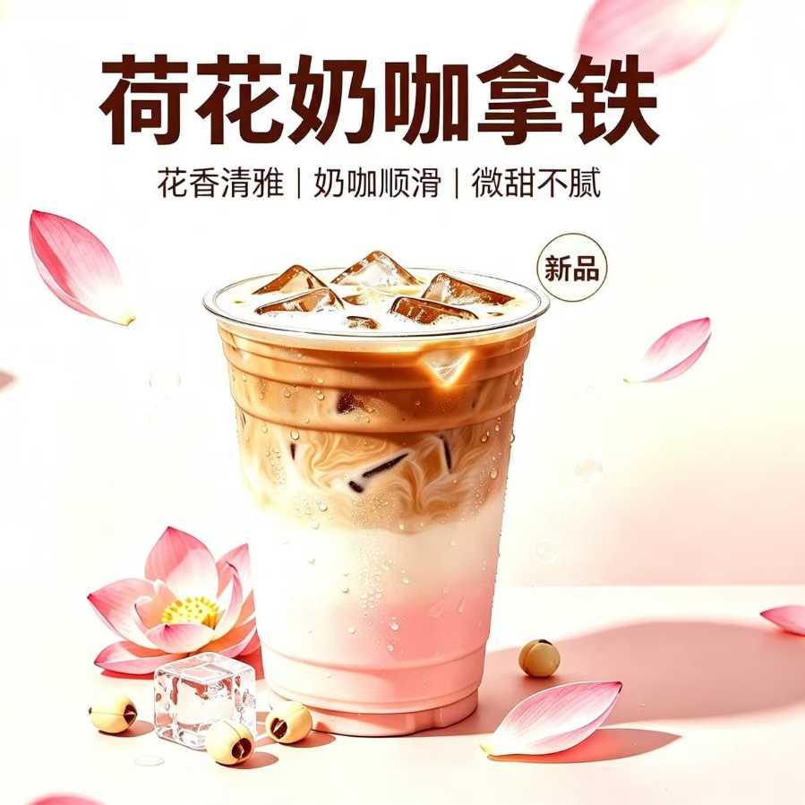荷花奶咖拿鐵