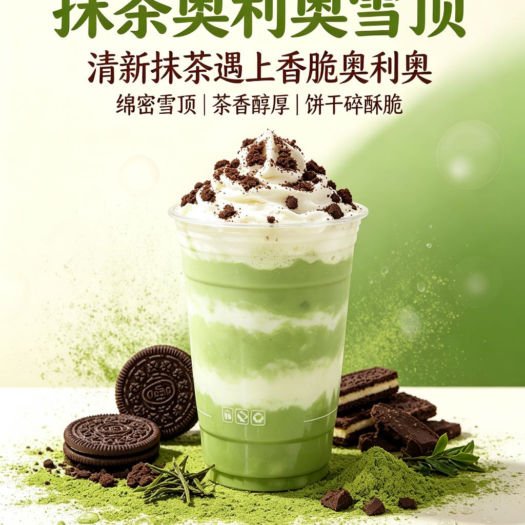 抹茶奥利奥雪顶