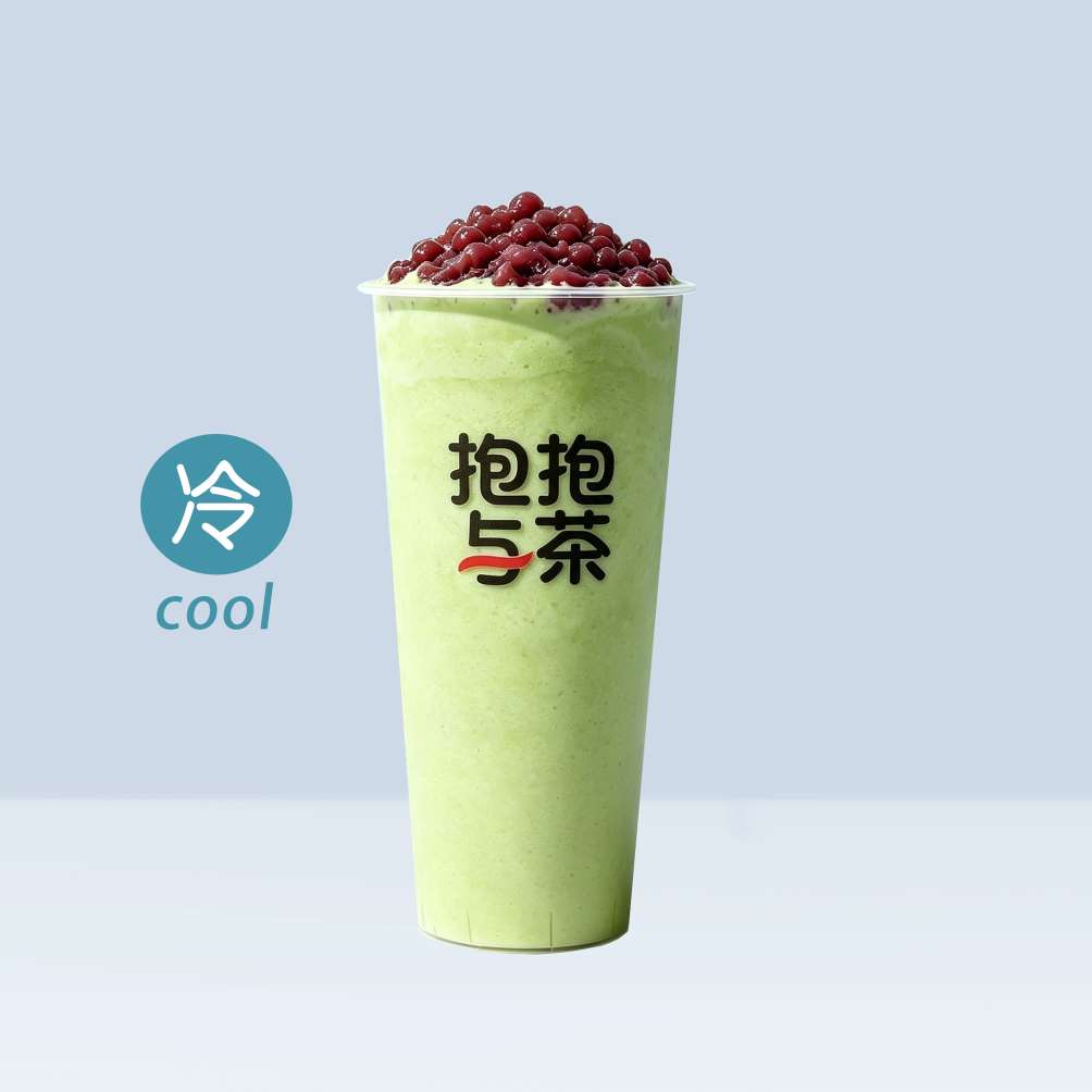 抹茶红豆冰沙