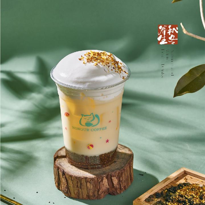 桂花奇亚籽轻乳茶（大杯）