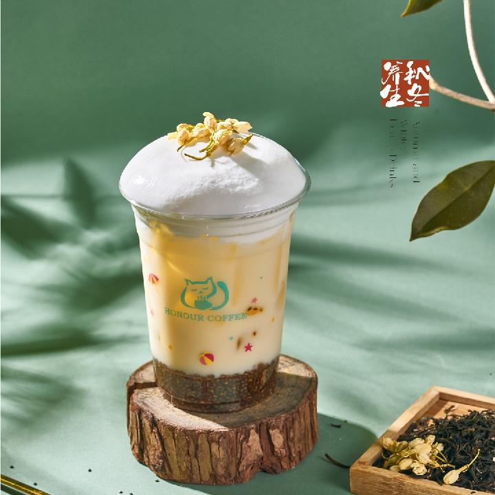 茉莉奇亚籽轻乳茶（大杯）