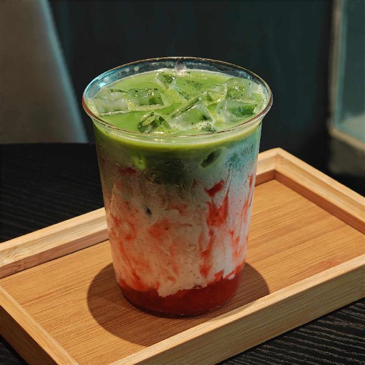 草莓抹茶牛乳