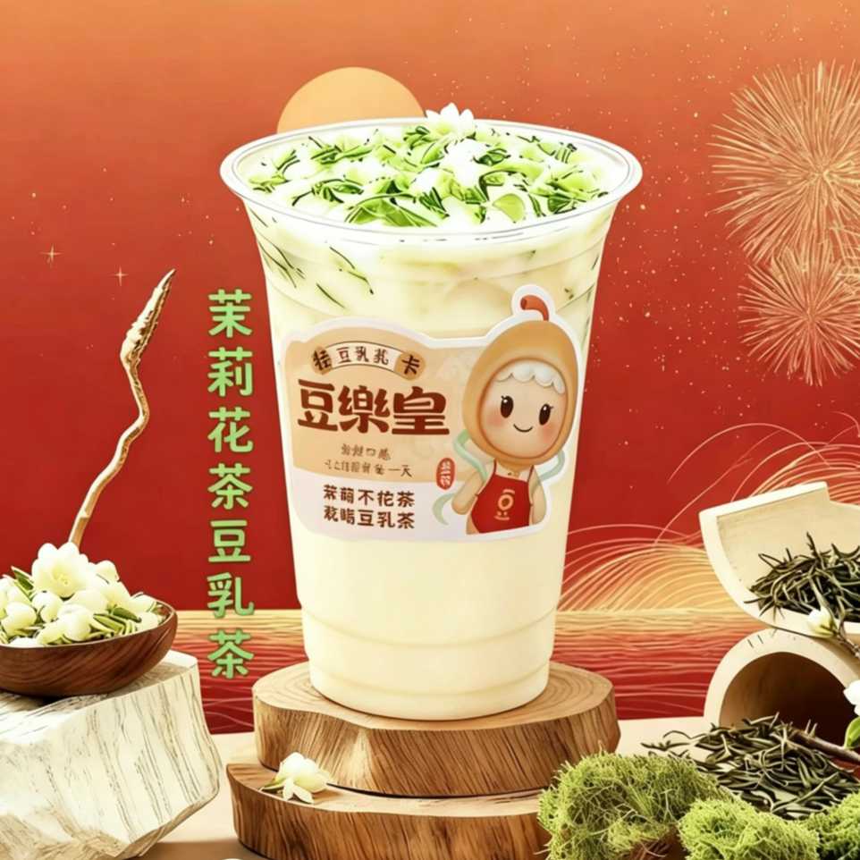茉莉花茶豆乳茶